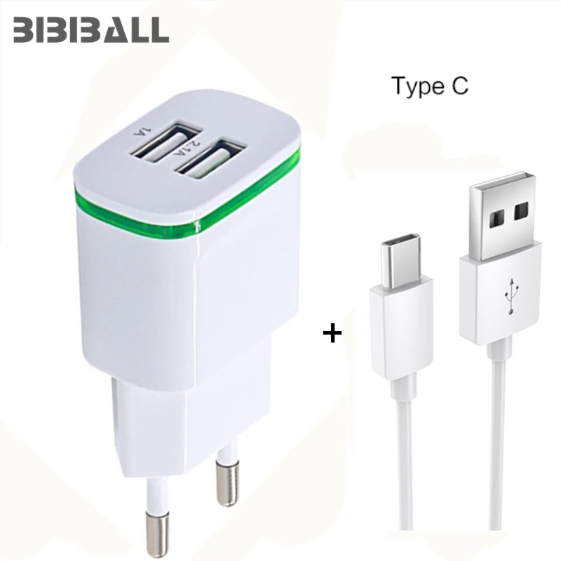 Dual USB 2A зарядное устройство и 1 м type C USB 3,1 зарядка данных USB для Meizu Pro 6 S/Elephone Z1/BQ Aquaris X/X Pro зарядное устройство USB