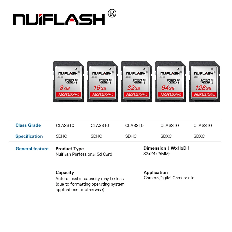 Nuiflash оригинальная sd-карта 128 ГБ 32 ГБ класс 10 64 Гб высокоскоростная карта памяти A1 TF карта