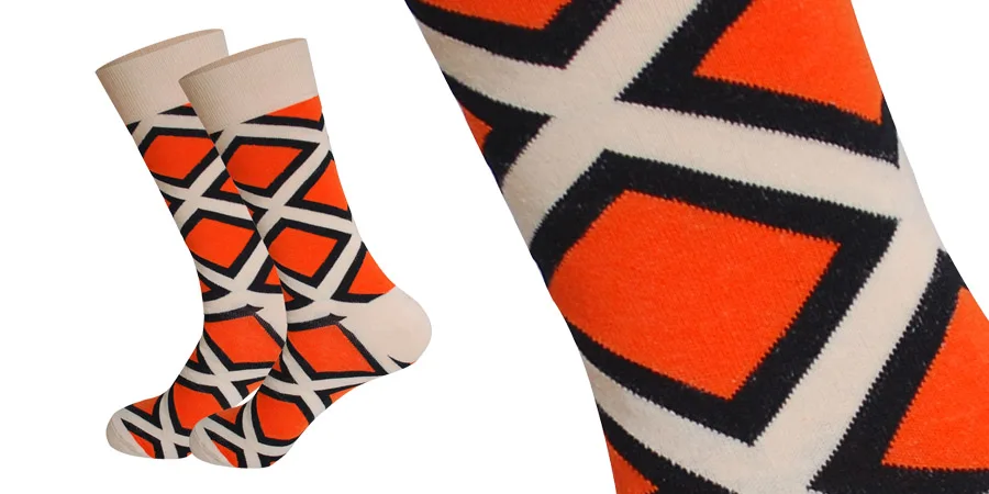 Бренд LIONZONE качественные Веселые носки для мужчин, полосатые носки с дизайном «звёзды», новые стильные цветные мужские носки из чесаного хлопка