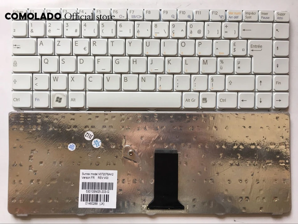 FR French keyboard for SONY VAIO VGN-NR385ew VGN-NS VGN-NR VGN NS NR white keyboard FR Layout