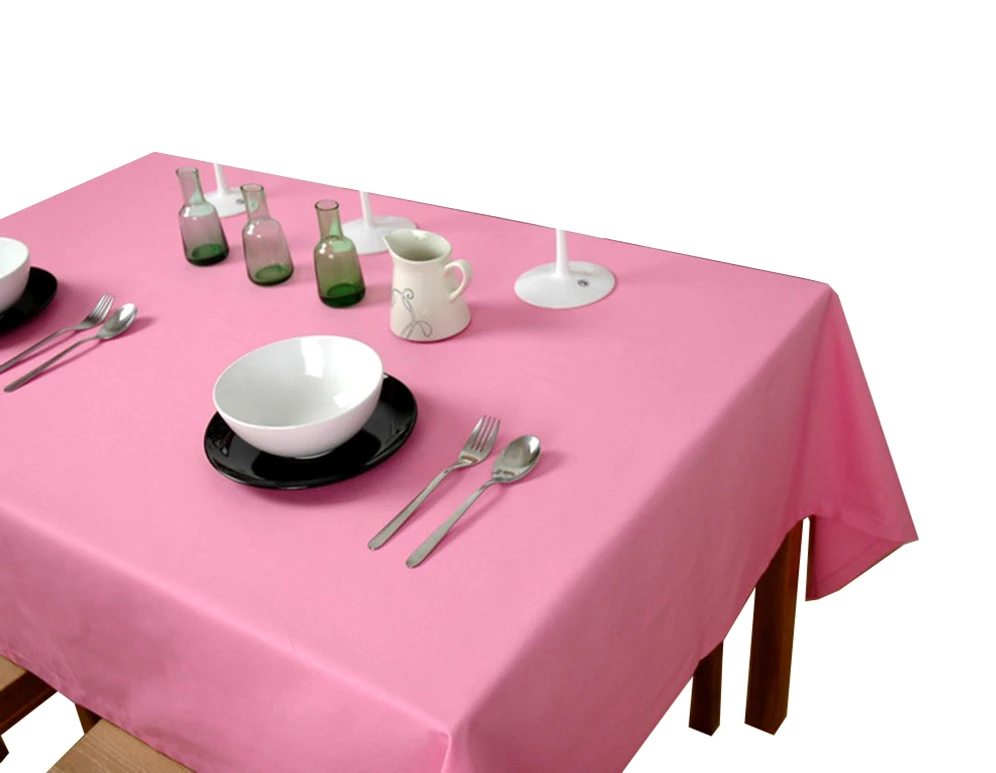 

YO HOOM Kitchen Cotton Tablecloth Tablecover Coffee Table Cloth Table Cover Pink