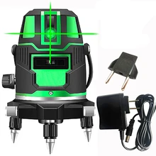 Зеленый/красный 5 линий 6 точек самонивелирующийся 360 Поворотный перекрестный лазерный уровень наклон slash открытый режим доступен