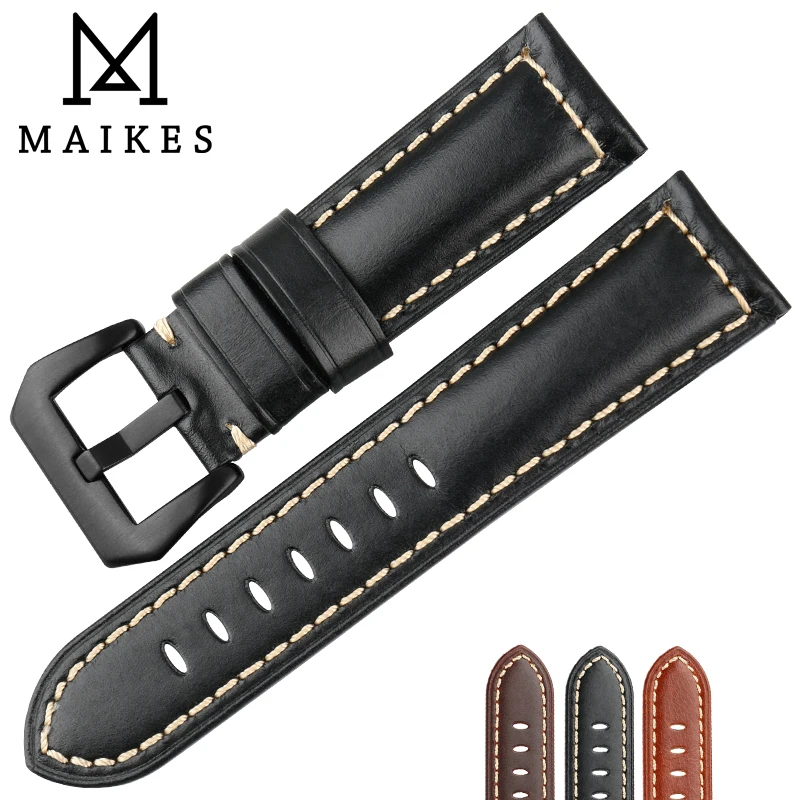 Ремешок для часов MAIKES из натуральной кожи Аксессуары неизменные цвета