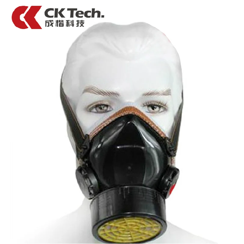 CK Tech Soft Silica Gel Gas Mask Anti Dust Paint Respirator Chemical Gas Protection Filter Face Mask Spray Paint Pesticide 0307 silicone respirator gas mask pesticide pintura full face carbon filter mask paint spray gas boxe protect mask free shipping