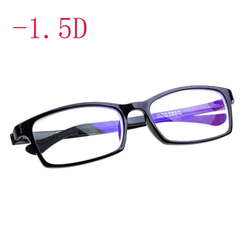 Готовые Очки для близорукости близорукие зеркальные красные или черные модные пластиковые оправы линзы для близорукости градусов-1-1,5-2-2,5-3-3,5-4 - Цвет оправы: myopia 150