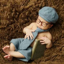 Джейн Z Ann костюм для новорожденного мальчика очки+ шорты+ длинный галстук+ шляпа младенческого джентльмена фото студия съемки реквизит для фотосессии десткие фантазии