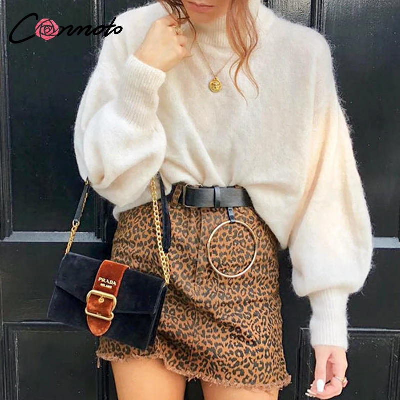 

Conmoto Mohair Soft Winter Knitted Sweater Women Feminino Solid Elegant Casual Sweaters Jumper High Fashion Pullovers Sweater