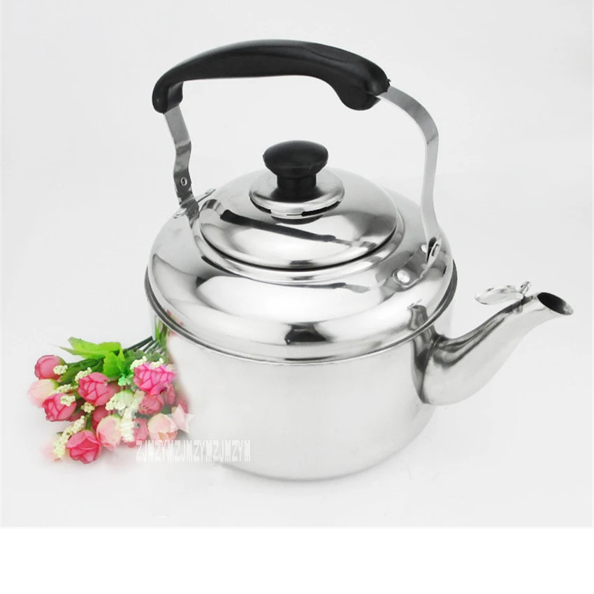 

New Arrival High Quality Stainless Steel Thickened Kettle Gas Large Capacity Whistle Gas Induction Cooker Gas Kettle 5L Hot Sale