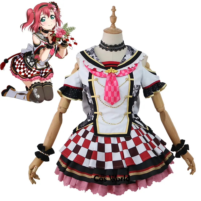 Костюм Рубиновой горничной Love Live Sunshine Aqours Kurosawa аниме костюм для косплея| |