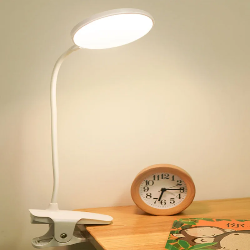 

Dropshipping 5V USB Led Lamp Clip Flexible Table Lamp Touch Reading Lamps Desktop SUB Light 3 Modes Night Clip light bedroom
