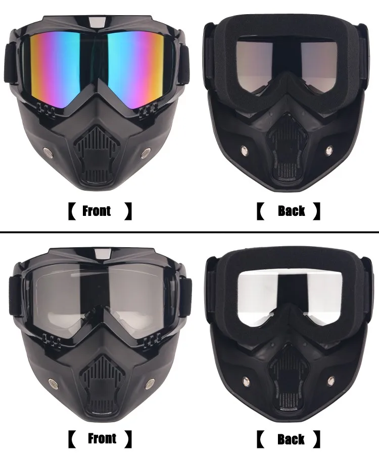Крутой винтажный мотоциклетный шлем маска съемные очки и рот фильтр идеально подходит для открытого лица ретро заездов половина шлем