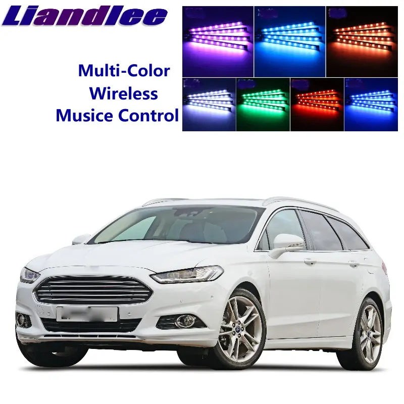 LiandLee Car Glow Interior Floor Decorative Atmosphere Seats Accent Ambient Neon light For Ford For Mondeo Contour