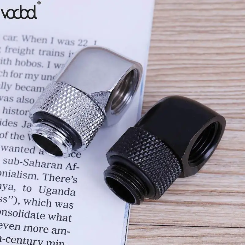 

VODOOL Water Cooling For Computer PC Tube Adapter G1/4 Inner Outer Dual Thread 90 Degree Rotary Water Tube Connector Adapter