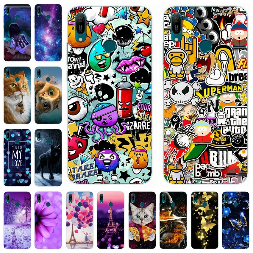

Silicone Cover for Huawei Y6 2019 Case Cute Cartoon Soft Phone Case For Huawei Y6 Prime 2019 MRD-LX1 MRD-LX1F Y6 Prime 2019 Case