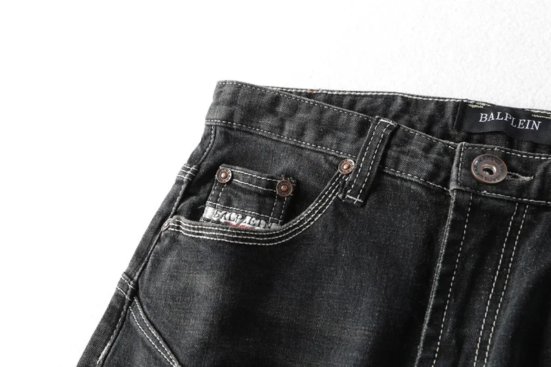 2018 новые модные уличные Мужские джинсы Slim Fit Эластичные черные джинсы Homme классические стрейч джинсовые панк брюки хип-хоп джинсы мужские