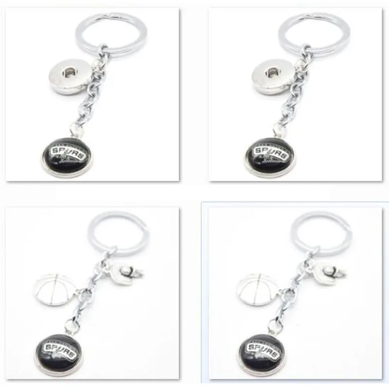 2018 New Basketball Keychain San Antonio Spurs Charm Key Chain Car Keyring for Women Men Party