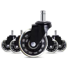 5 PCS Furniture Caster Hot Sale Office Chair Caster Wheels Roller Rollerblade Style Castor Wheel Replacement (2.5inches)