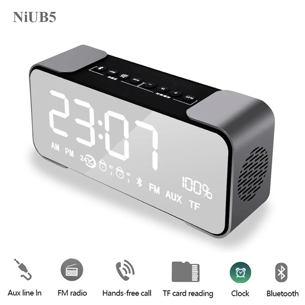 NiUB5 H35 Bluetooth беспроводной динамик стерео Поддержка микрофон FM радио Micro TF SD карта/USB