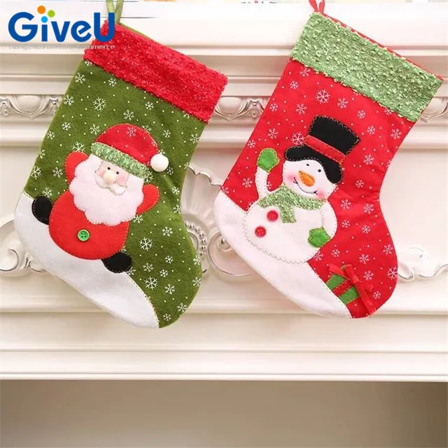 giveu 2pcsset christmas stockings socks santa claus candy gift bag xmas tree decor baby - Christmas Themed Baby Shower giveu 2pcsset christmas stockings socks santa claus candy gift bag xmas tree decor baby - Christmas Themed Baby Shower