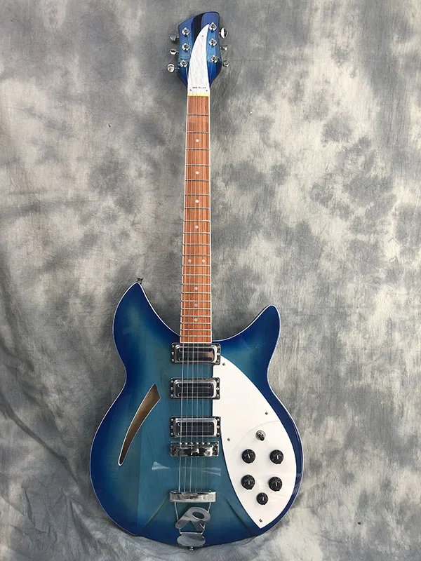 

2019 High quality R360 electric guitar,6 String,Blue Bright Paint,standard size,Silver accessories.Real photos!