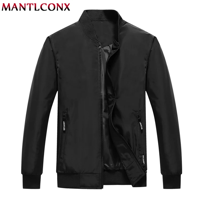 

MANTLCONX 2019 Fashion Spring Men's Jackets Solid Coats Male Casual Jacket Outerdoor Overcoat Men Jacket Plus Size Outwear