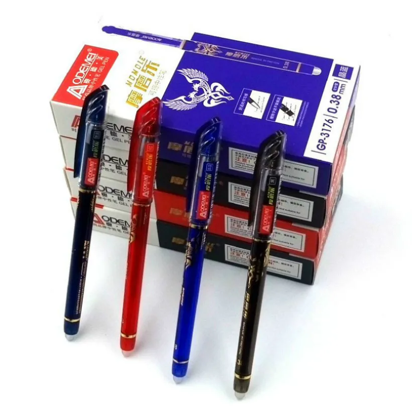 

1 pcs Cartoon pattern Erasable Pen Nib 0.5mm Blue Black Pen refill ballpoint Gifts Student Stationery Office Writing Pen refill