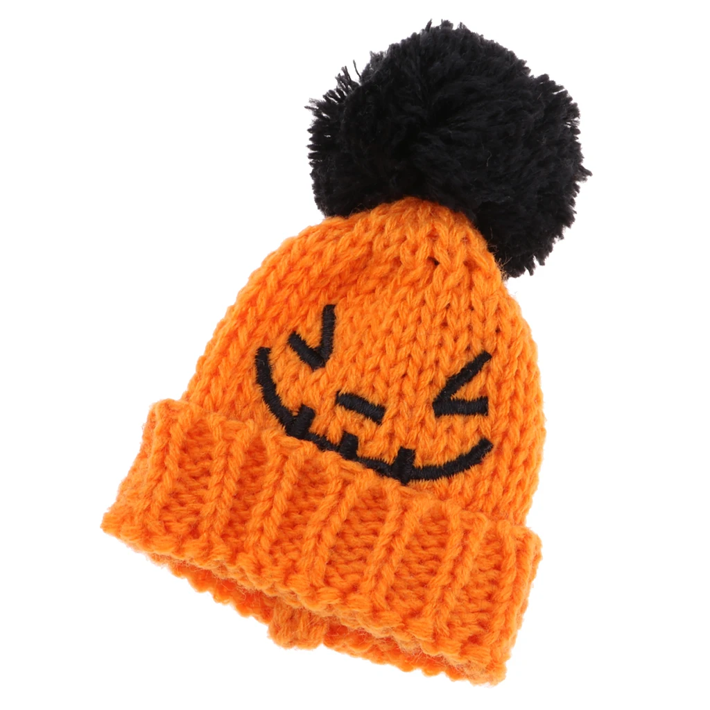 Lovely Knitted Pumpkin Beanie Hat Ski Cap Winter Garment For 12inch Girl Dolls for Kurhn Sweater Clothes Accessories