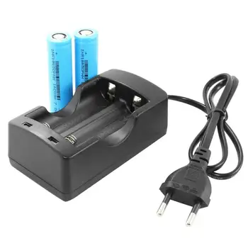 

ALLOYSEED Dual Battery Charger 18650 Li-ion Vape Battery 4.2V Dual Slot Plug Charger For LED Torch GDeals
