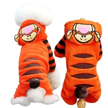 Autumn Winter Small Dog Clothes Fleece Halloween Dog Costume Pet Overalls Dog Jumpsuit Clothing for Small Dog Cat 