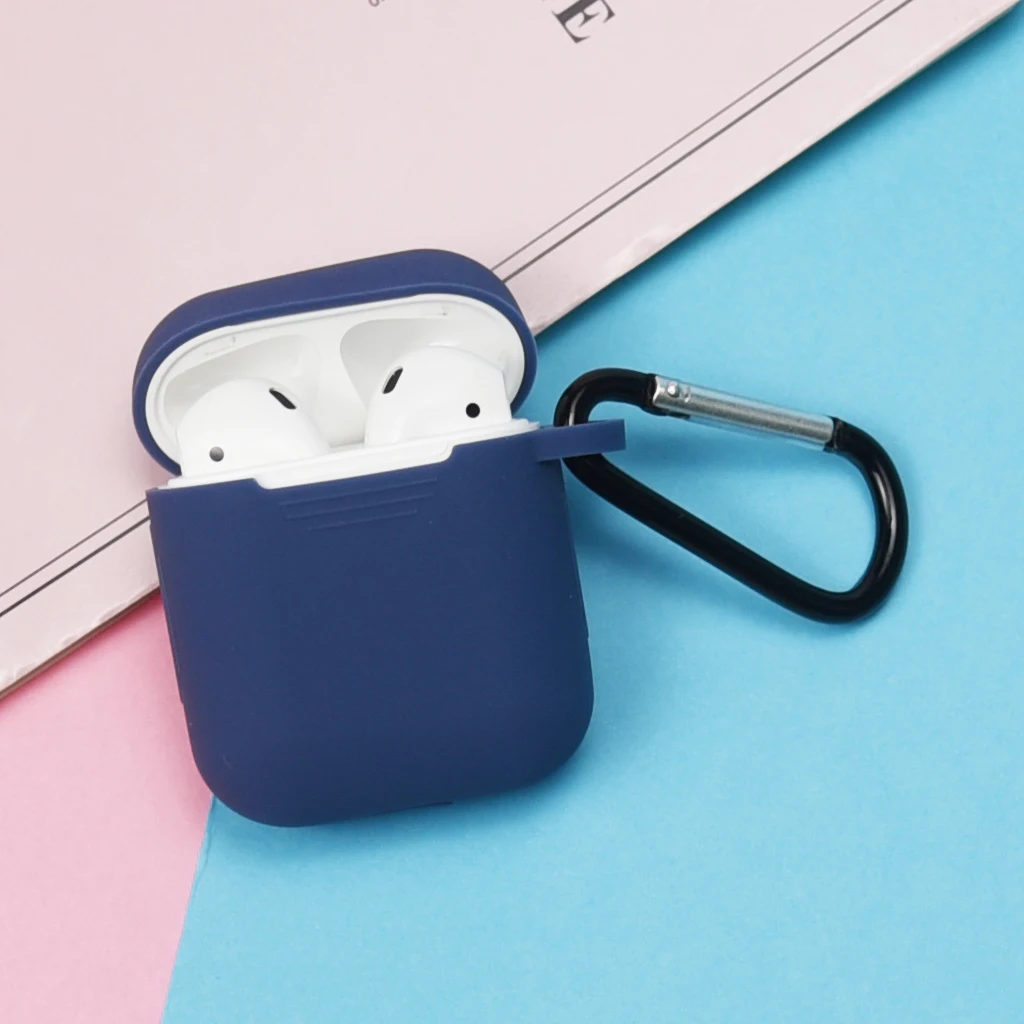 

Soft Silicone Skin Case for Airpods Charging Case Protective Cover Prtotector Cover Box For Apple Airpods Air pods Multi Color