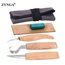 Woodcarving Cutter Set Of 5 DIY Hand Carving Chisel Sculpture Craft Knife Beach Manual Chisel Tool Set Stainless Steel Wood Tool