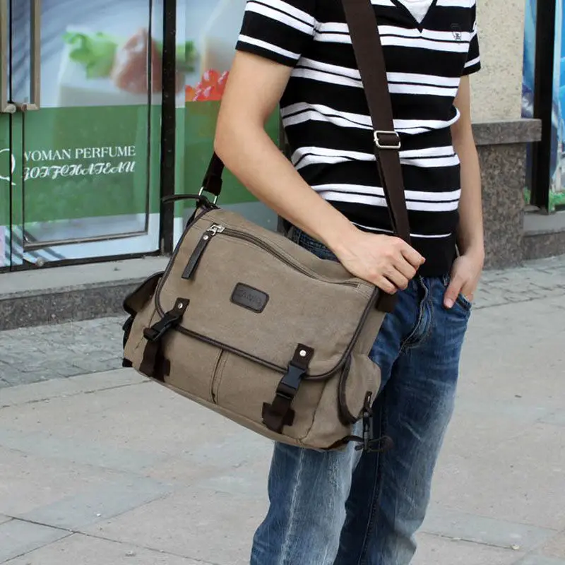 

2019 Korean version of the college new canvas bag shoulder diagonal package male leisure bag single postman package