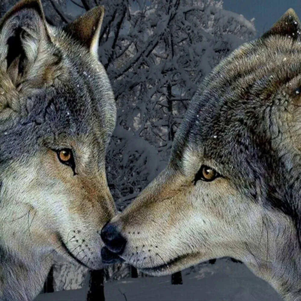 diy diamond painting Gray Wolf intimate paintings rhinestones Diamond