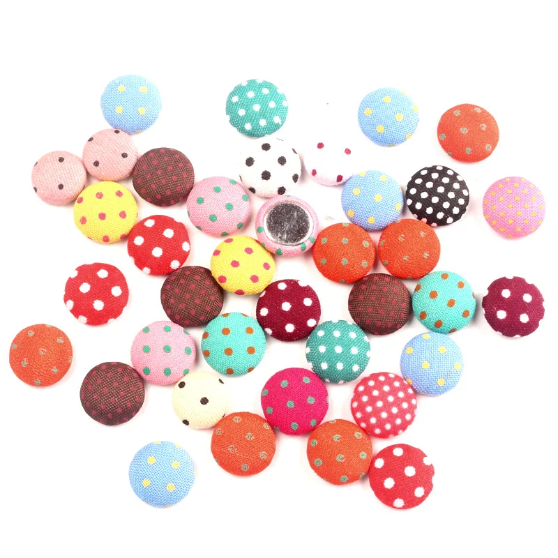 

LF 100Pcs Mixed Round Cloth Sewing Buttons For Clothes Needlework Flatback For Scrapbooking Crafts Decorative Diy Accessories