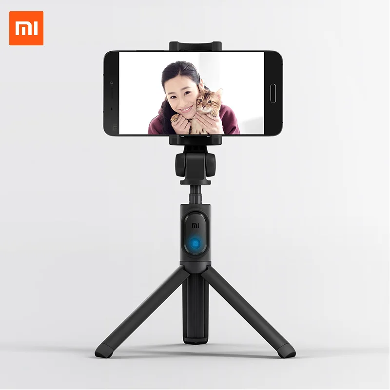 Xiaomi Foldable font b Tripod b font Selfie Stick 155g Extend length 400mm Bluetooth Remote control