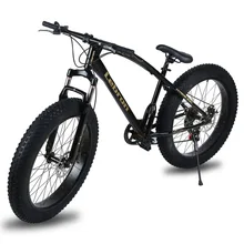 26X21 Inch 7 Speed Steel Frame Fat Tire Snow Bicycle Double Disc Braking System Big Mountain Bike with 200KG Loading For Cycling