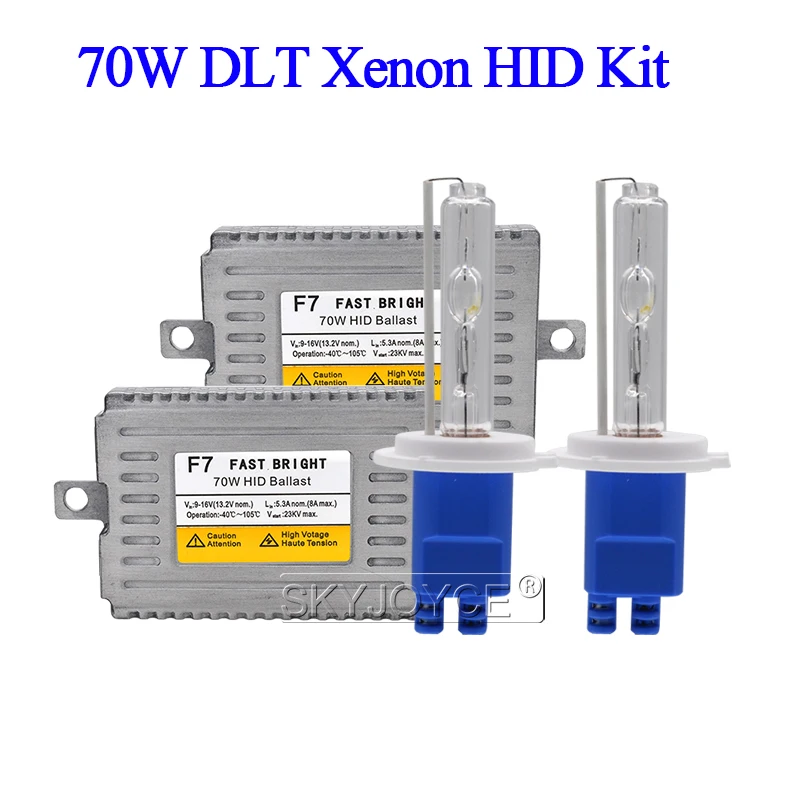 SKYJOYCE DLT F7 Быстрый Яркий Балласт Ксенон 70 Вт HID Комплект 4300K 6000K H7 H1 H11 HB3 HB4 D2H ксенон