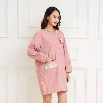 

Apron kitchen with sleeves waterproof and oil-proof long sleeves cute female waist cooking anti-dressing
