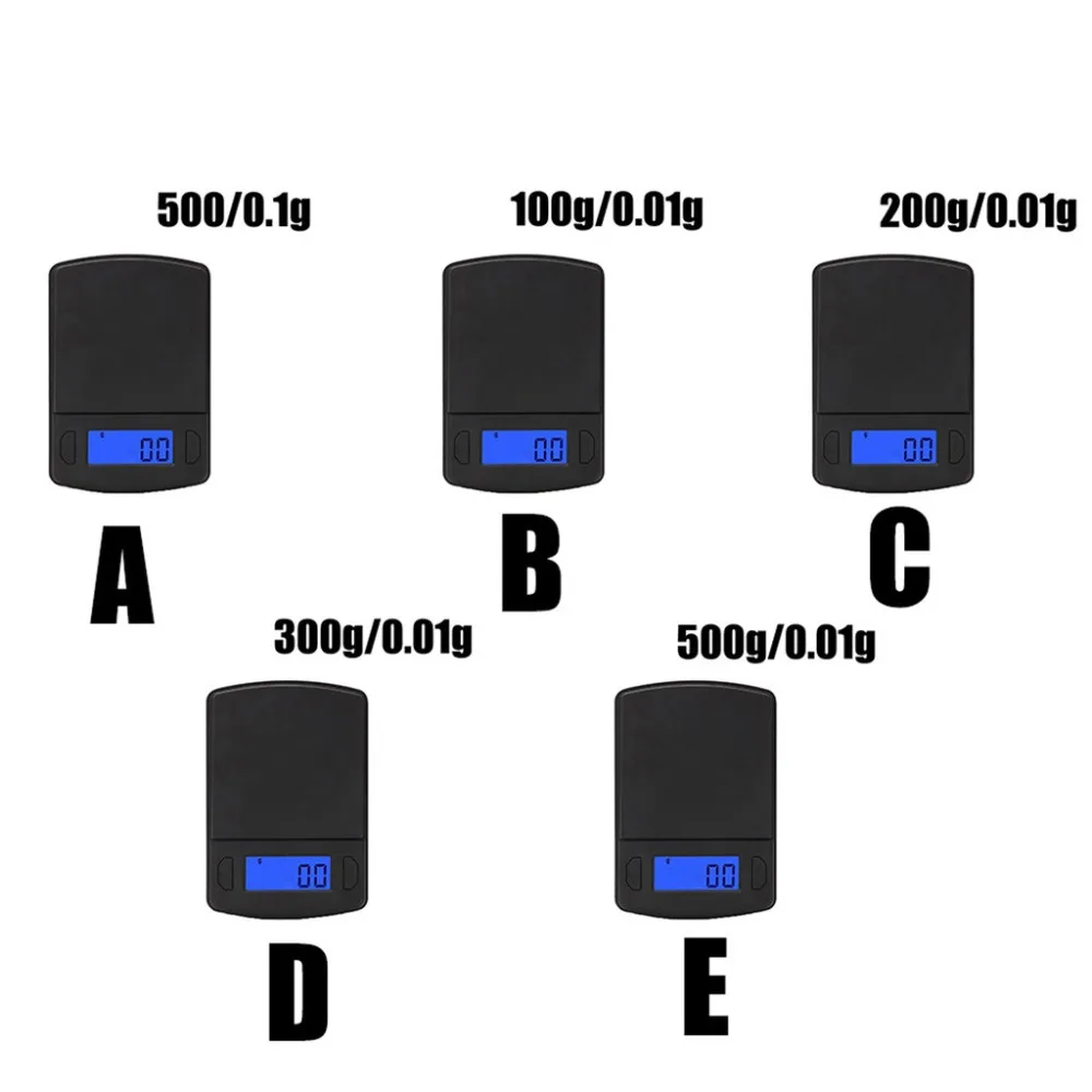 ЖК Портативный мини электронные цифровые весы Карманный чехол почтовый кухонный ювелирный весы с балансировкой цифровой 500 г/0,01 г B4