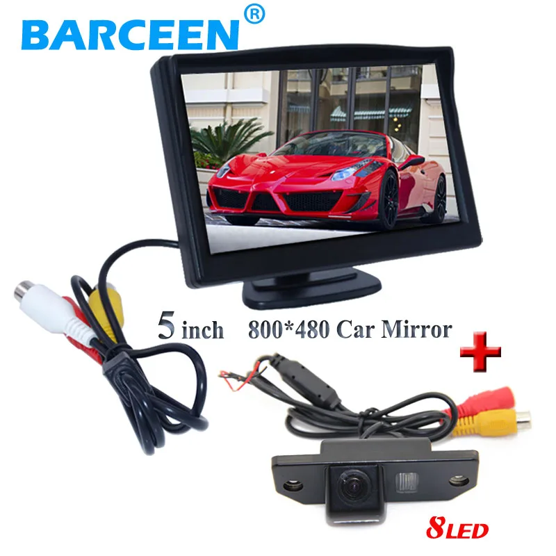 

5" car rear display monitor high resolution with ccd car reversing camera hd night vision for Ford Focus Sedan | C-MAX | MONDEO