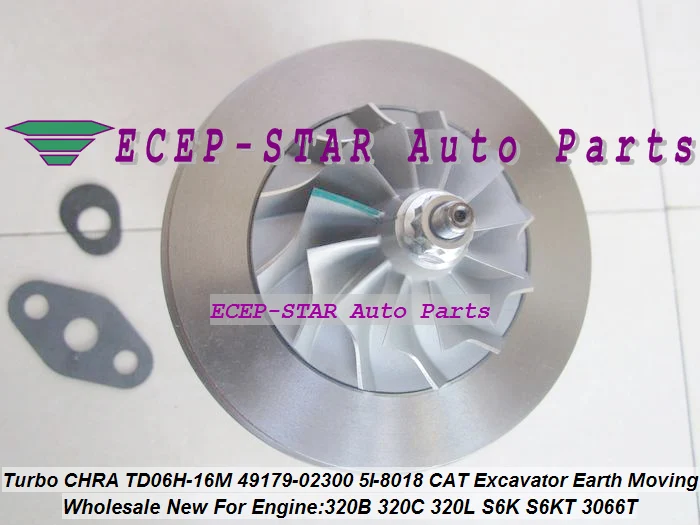 Turbo Cartridge CHRA Core TD06 49179-02300 49179-02260 5I-8018 For Caterpillar CAT 320B 320C 320L 320D Excavator S6KT S6K (5)