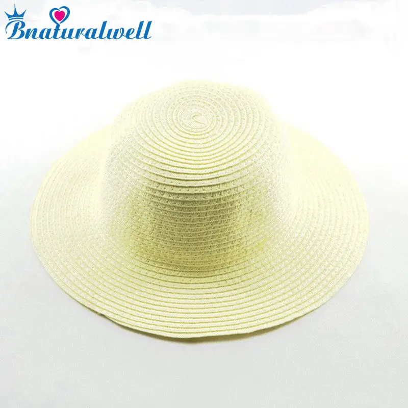 

Bnaturalwell Kids hats floppy straw Sunbonnet Little Girls wide brim Beach Hat Summer topee sunhat 10pcs BH516