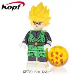 Одна распродажа Dragon Ball Z Сын Гохан Vegetto Gogeta строительные блоки Ninjagoed фигурки кирпичи куклы игрушки для детей KF729