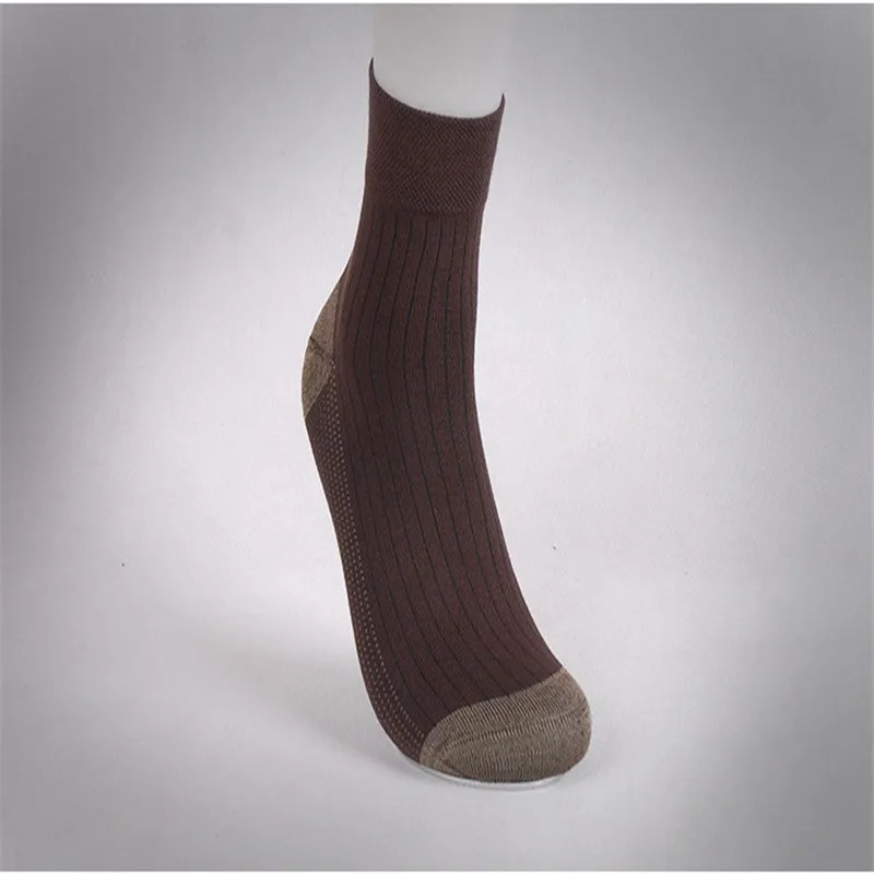 5 пар Deodrant Для мужчин носки из бамбукового волокна кожи Впитывающих Влагу дышащая Медь ионный Дезодорант антибактериальный Для мужчин носки