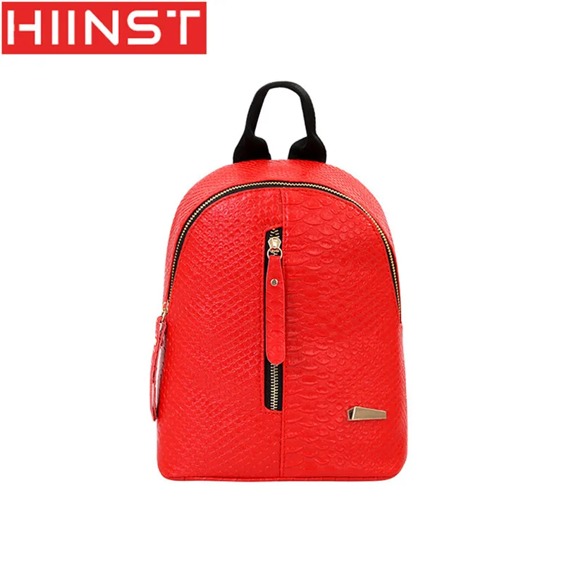 

HIINST Backpack Female Zipper Fashion Mini Dragons Mini Shoulder Bag Casual Leather Backpack Women Small Backpack Soft #30