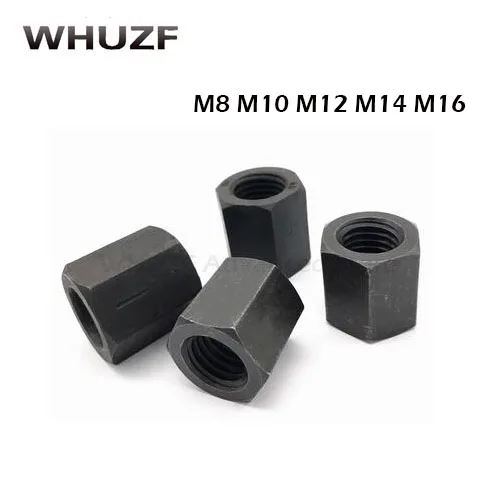 

M8*13 M10*15 M12*16.7 M14*20 M16*24mm Carnon Steel Thicken Extended Rod Coupling Connector Hexagon Hex Nut