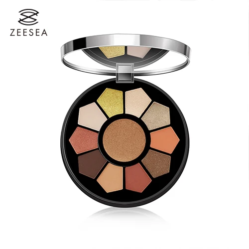 ZEESEA beauty Makeup палитра теней для век стойкие блестящие водостойкие тени для век Профессиональный макияж полный 11 цветов 14,5 г - Цвет: 01