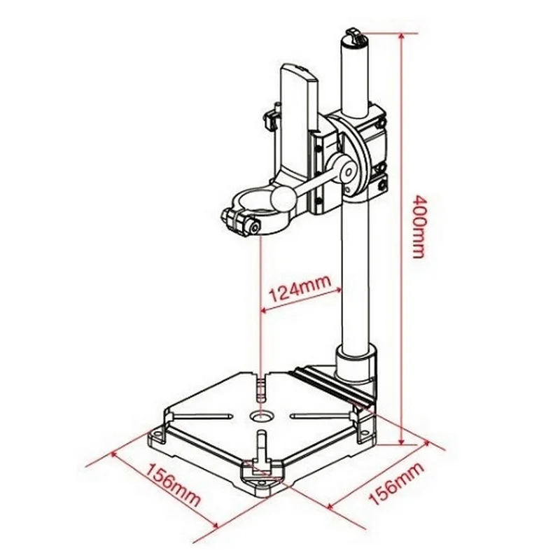 Чертеж станка из дрели Mini Electric Drill Stand Holder Bracket 90 Degree Rotary Bench Drill Press Clam