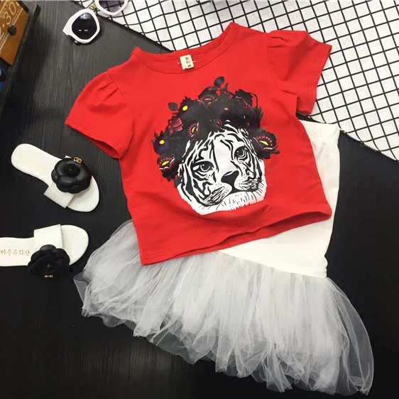 

cotton cartoon t-shirt girl summer clothes 2017 casual children t shirts short sleeve kids Leisure blouse and tops girls costume