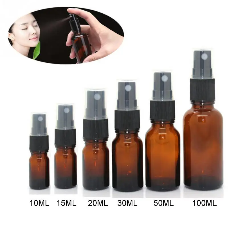 Essential Oil Spray Bottles 10 100ml Beauty Amber Glass Bottles Travel
